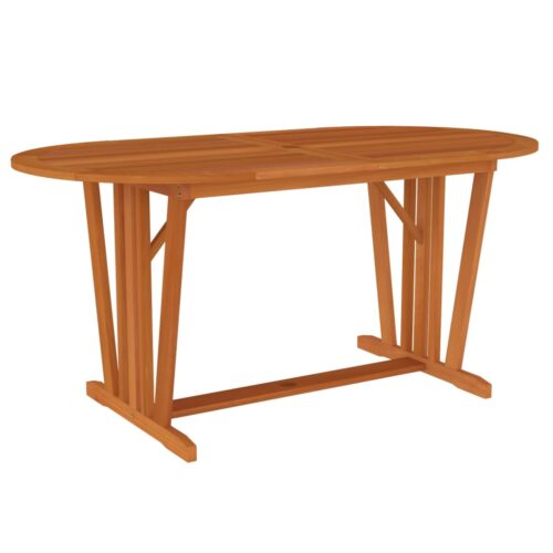 5-Piece Garden Dining Set Wood Timber Outdoor Patio Furniture Eucalyptus - Image 6