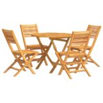5-Piece Garden Dining Set Wood Timber Outdoor Patio Furniture Teak
