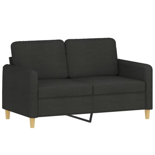 2pcs Sofa Set 5-Seater Modern Living Room Lounge Couch Futon Chair Fabric Black - Image 3