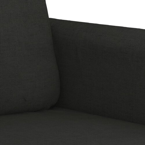 2pcs Sofa Set 5-Seater Modern Living Room Lounge Couch Futon Chair Fabric Black - Image 5