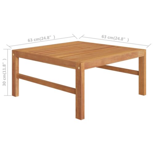 5-Piece Garden Lounge Set with Cream Cushions Acacia Wood Timber Outdoor Patio Furniture - Image 10