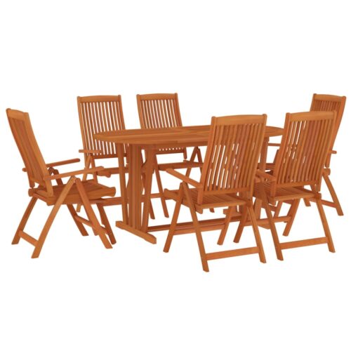 7-Piece Garden Dining Set Wood Timber Outdoor Patio Furniture Eucalyptus - Image 3
