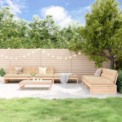 6-Piece Garden Lounge Set with Cushions Wood Timber Outdoor Patio Furniture - Image 9