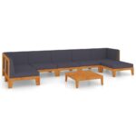 8-Piece Garden Lounge Set with Cushions Acacia Wood Timber Outdoor Patio Furniture