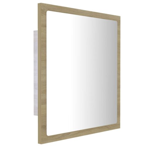 LED Bathroom Mirror Sonoma Oak 40x8.5x37cm Acrylic - Image 8
