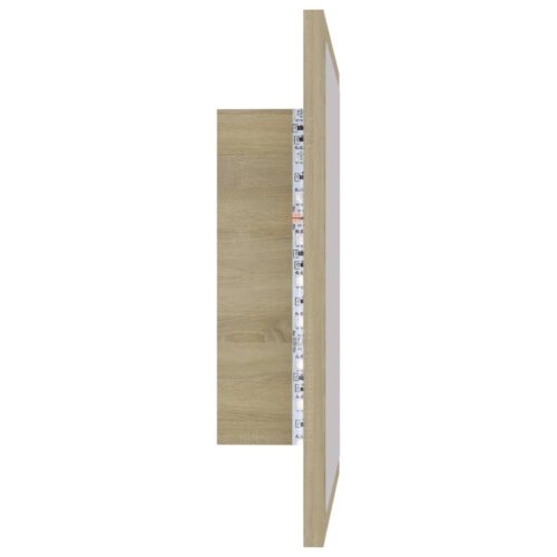 LED Bathroom Mirror Sonoma Oak 40x8.5x37cm Acrylic - Image 9
