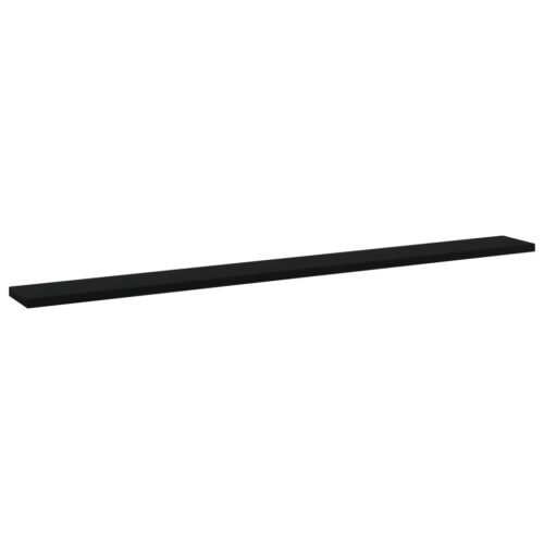 Bookshelf Boards 4pcs Black 100x10x1.5cm Engineered Wood - Image 2
