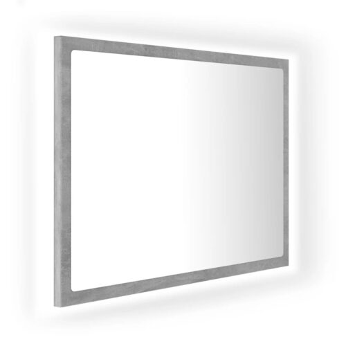 LED Bathroom Mirror Concrete Grey 60x8.5x37cm Acrylic - Image 2