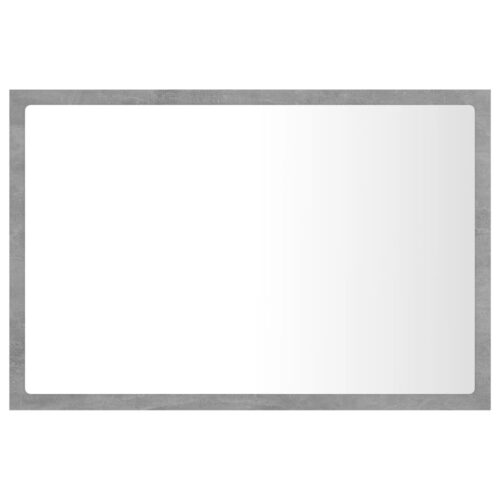 LED Bathroom Mirror Concrete Grey 60x8.5x37cm Acrylic - Image 3