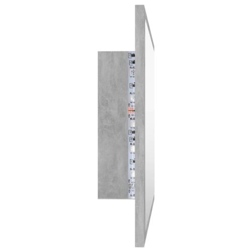 LED Bathroom Mirror Concrete Grey 60x8.5x37cm Acrylic - Image 5