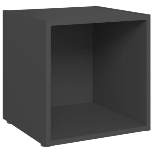 TV Cabinet Grey 37x35x37cm Engineered Wood - Image 2