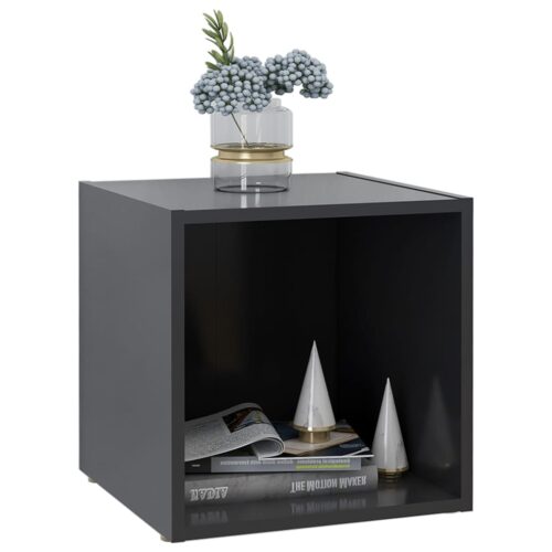 TV Cabinet Grey 37x35x37cm Engineered Wood - Image 5