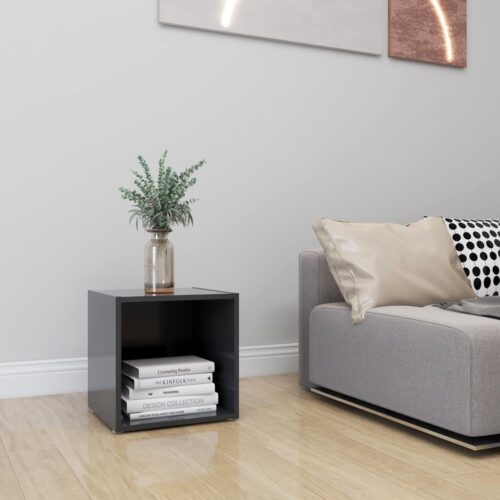 TV Cabinet Grey 37x35x37cm Engineered Wood - Image 6