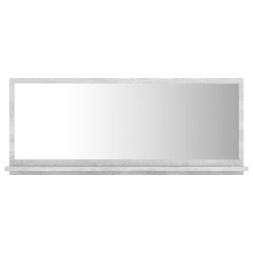 Bathroom Mirror Concrete Grey 90x10.5x37cm Engineered Wood - Image 2
