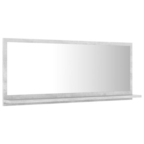 Bathroom Mirror Concrete Grey 90x10.5x37cm Engineered Wood - Image 5