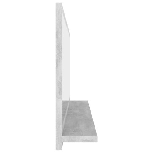 Bathroom Mirror Concrete Grey 90x10.5x37cm Engineered Wood - Image 6