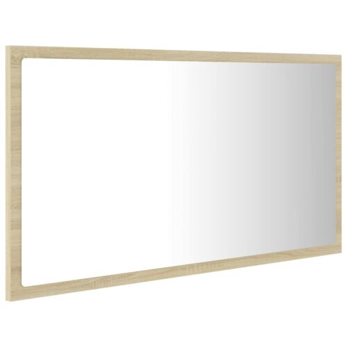 LED Bathroom Mirror Sonoma Oak 80x8.5x37cm Acrylic - Image 6