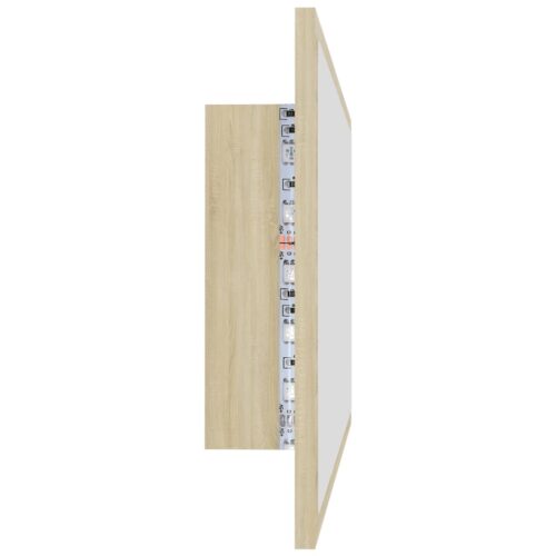 LED Bathroom Mirror Sonoma Oak 80x8.5x37cm Acrylic - Image 8