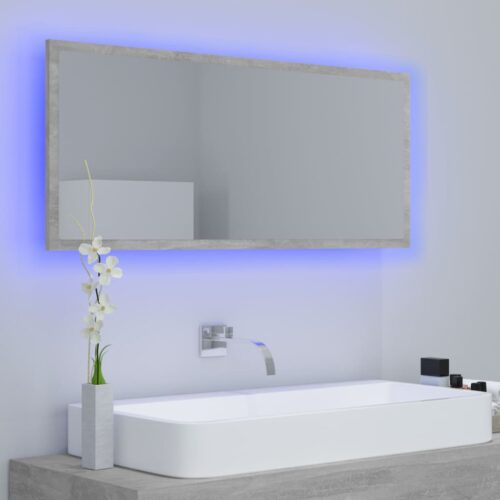 LED Lights Wall Mirror Hollywood Vanity Bathroom Bedroom Makeup Decor Grey - Image 3