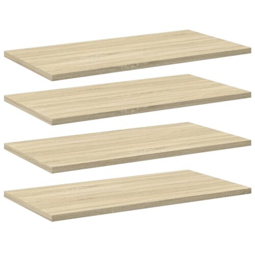 Bookshelf Boards 4pcs Sonoma Oak 60x30x1.5cm Engineered Wood