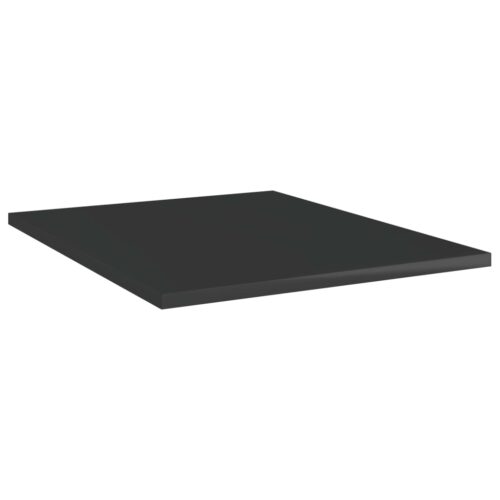 Bookshelf Boards 4pcs High Gloss Black 40x50x1.5cm Engineered Wood - Image 2