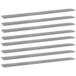 Bookshelf Boards 8pcs Concrete Grey 100x10x1.5cm Engineered Wood
