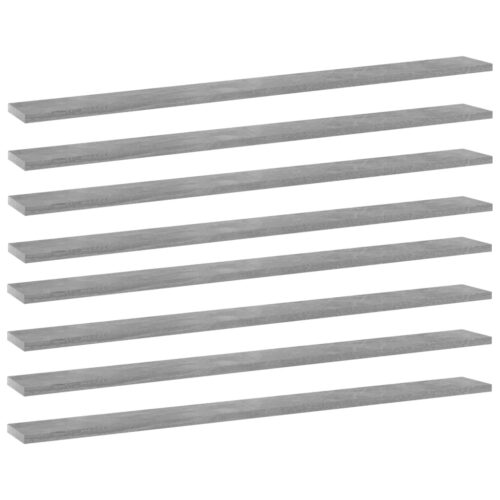 Bookshelf Boards 8pcs Concrete Grey 100x10x1.5cm Engineered Wood - Image 6