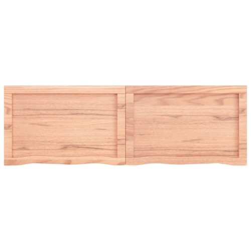 Table Top Light Brown 120x40x4cm Treated Solid Wood Oak DIY Desk Panel Board - Image 4
