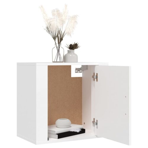 Wall-mounted Bedside Cabinet White 50x30x47cm - Image 4