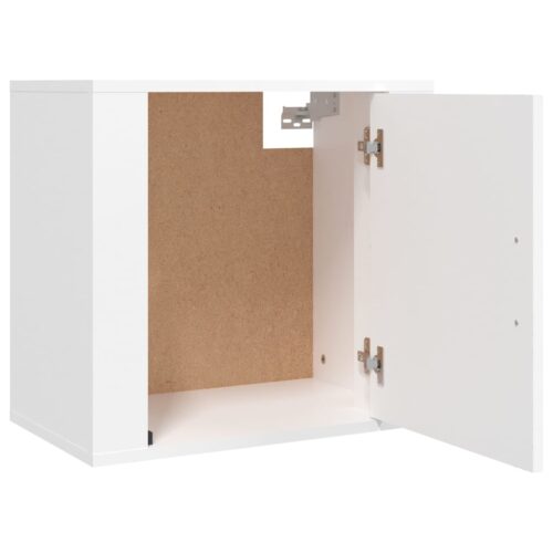 Wall-mounted Bedside Cabinet White 50x30x47cm - Image 6