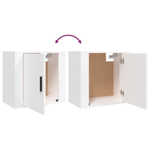 Wall-mounted Bedside Cabinet White 50x30x47cm - Image 8
