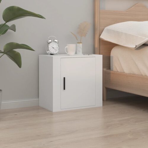 Wall-mounted Bedside Cabinet White 50x30x47cm - Image 12