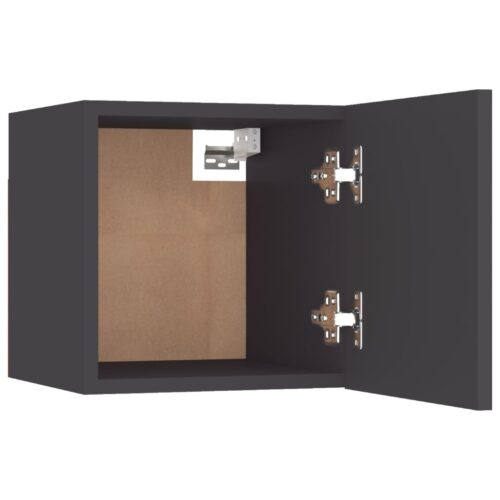 Bedside Cabinets 2pcs Grey 30.5x30x30cm Engineered Wood - Image 8