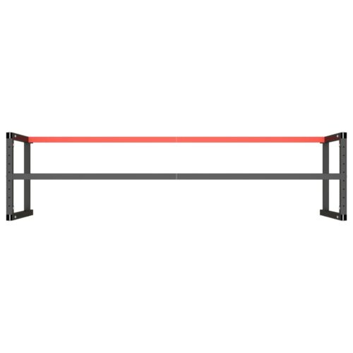 Work Bench Frame Matte Black Matte Red 220x57x79cm Metal - Image 6