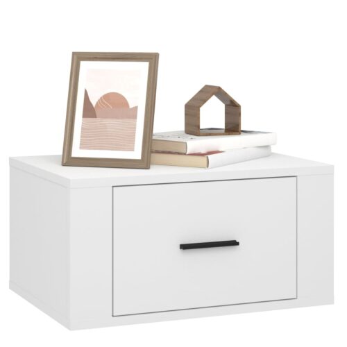 Wall-mounted Bedside Cabinet White 50x36x25cm - Image 4