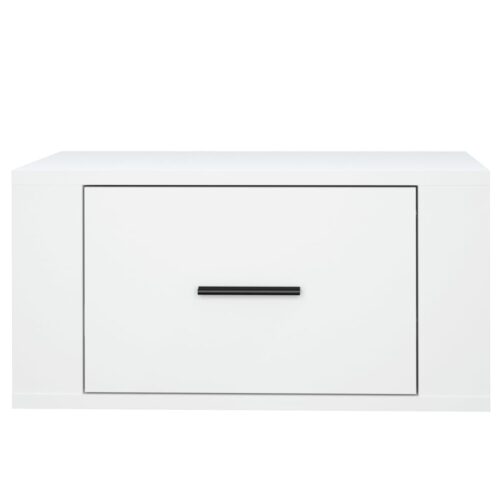 Wall-mounted Bedside Cabinet White 50x36x25cm - Image 6