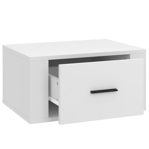 Wall-mounted Bedside Cabinet White 50x36x25cm - Image 7