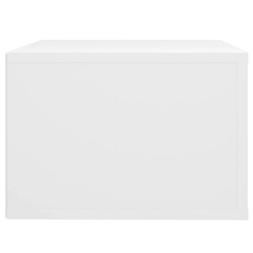 Wall-mounted Bedside Cabinet White 50x36x25cm - Image 8