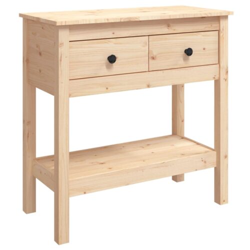 Console Table 75x35x75cm Solid Wood Pine - Image 2