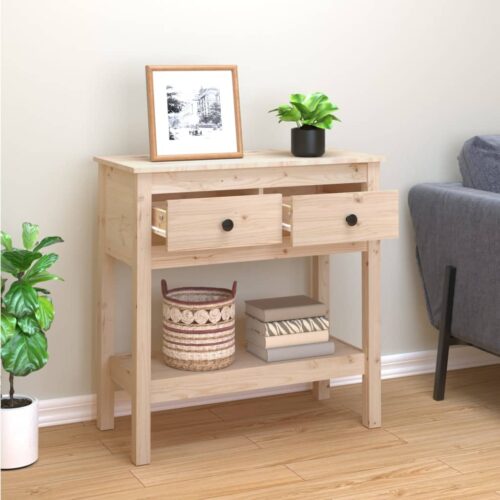 Console Table 75x35x75cm Solid Wood Pine - Image 3