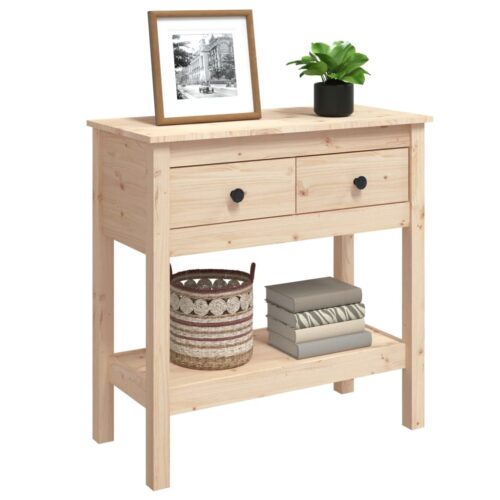 Console Table 75x35x75cm Solid Wood Pine - Image 4