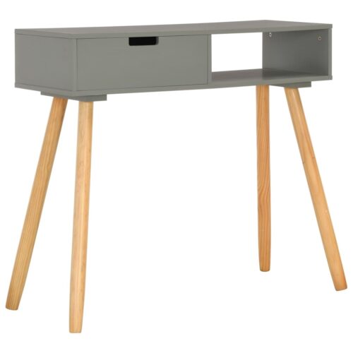 Console Table Grey 80x30x72cm Solid Pinewood