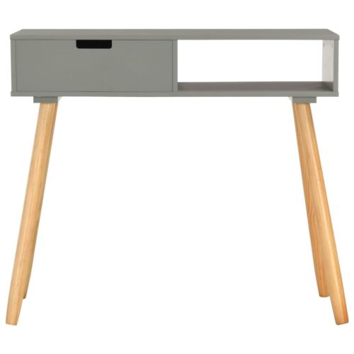 Console Table Grey 80x30x72cm Solid Pinewood - Image 3