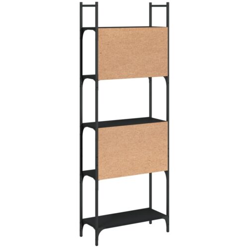 Bookshelf 5-Tier Black 60.5x24x166.5cm Engineered Wood - Image 7
