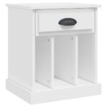 Bedside Cabinet White 43x36x50cm