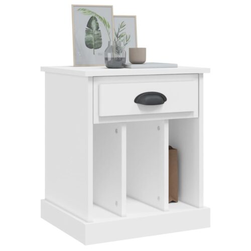 Bedside Cabinet White 43x36x50cm - Image 4