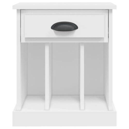 Bedside Cabinet White 43x36x50cm - Image 7