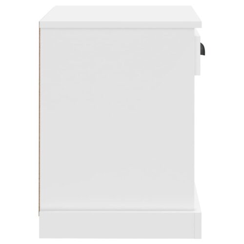 Bedside Cabinet White 43x36x50cm - Image 8