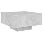 Square Coffee Table Wooden Sofa Lounge Room Storage Side Shelf Concrete Grey