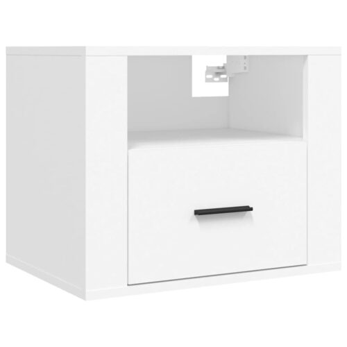 Wall-mounted Bedside Cabinet White 50x36x40cm